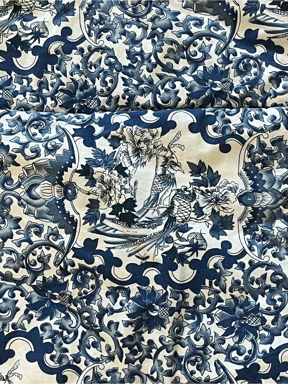 Ralph Lauren Tamarind Bird Porcelain Blue White Full/Queen Quilted Comforter